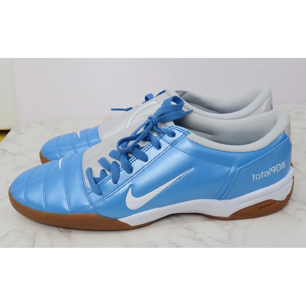 Nike‎ Total 90 III IC University Blue Silver Indoor Soccer Shoes Mens 13